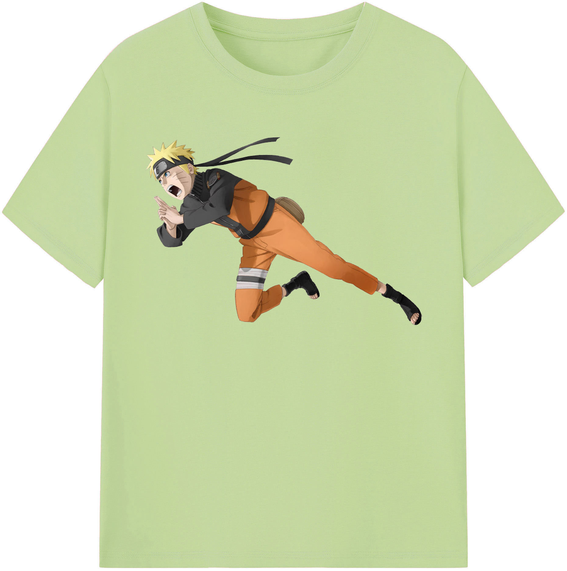 （画像用） NARUTO -ナルト- うずまき ナルト Uzumaki Naruto 綿100％半袖Tシャツ（フロントプリント）